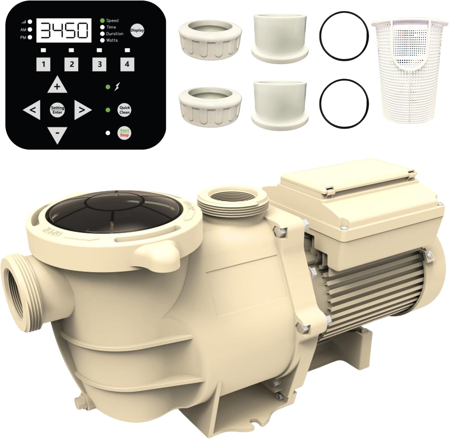 Model 73300 AUTO-FLO Variable Speed 3HP Pump for Inground &Above Ground Pools