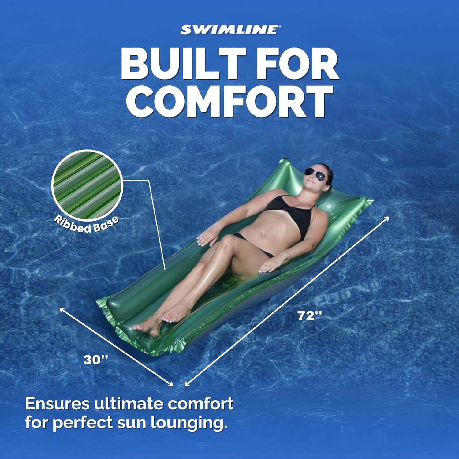 72" Suntanner Mat Pool Lounger Float