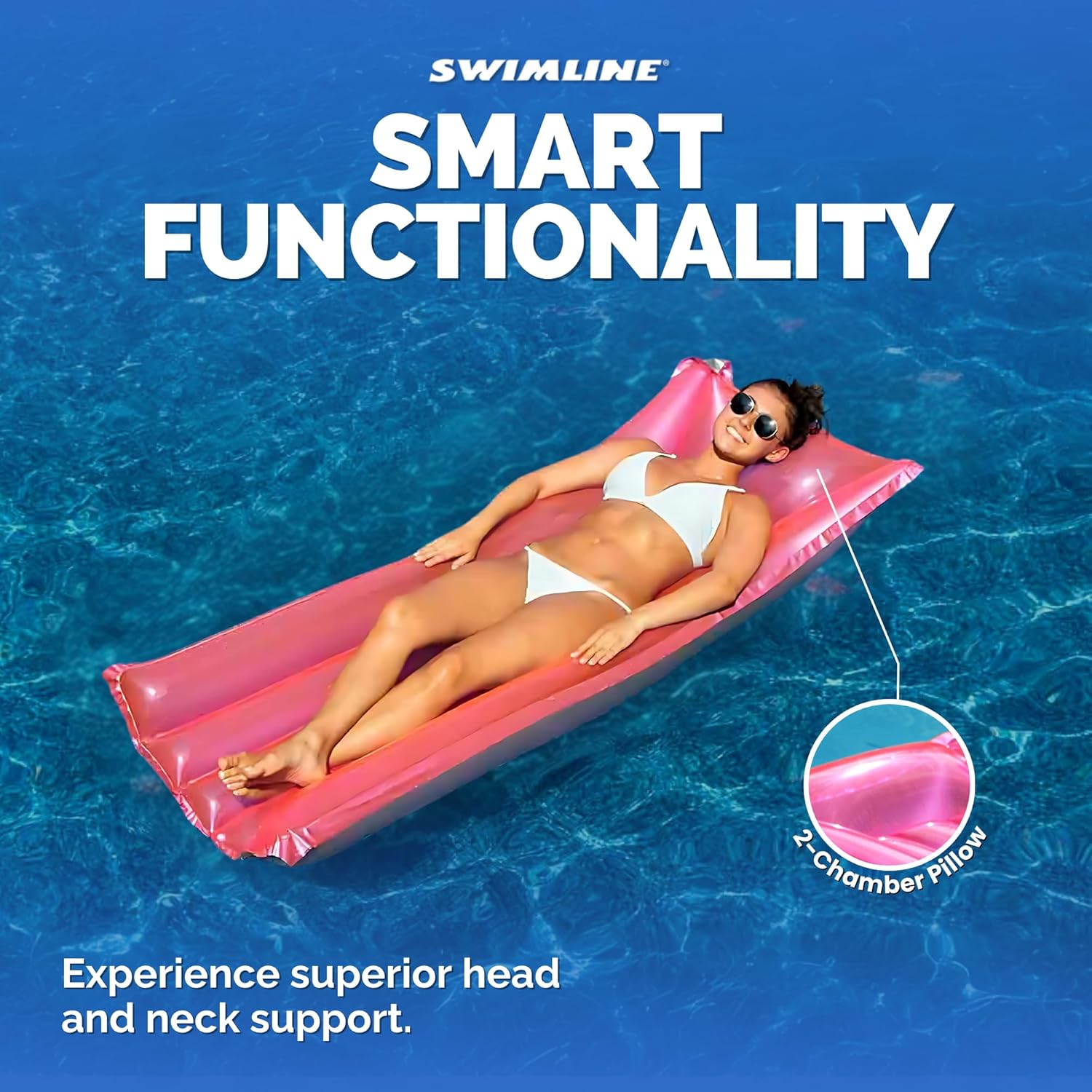 72" Suntanner Mat Pool Lounger Float