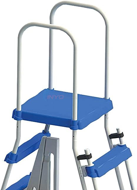 Model 87950 A-Frame Pool Ladder w/ Safety Barrier
