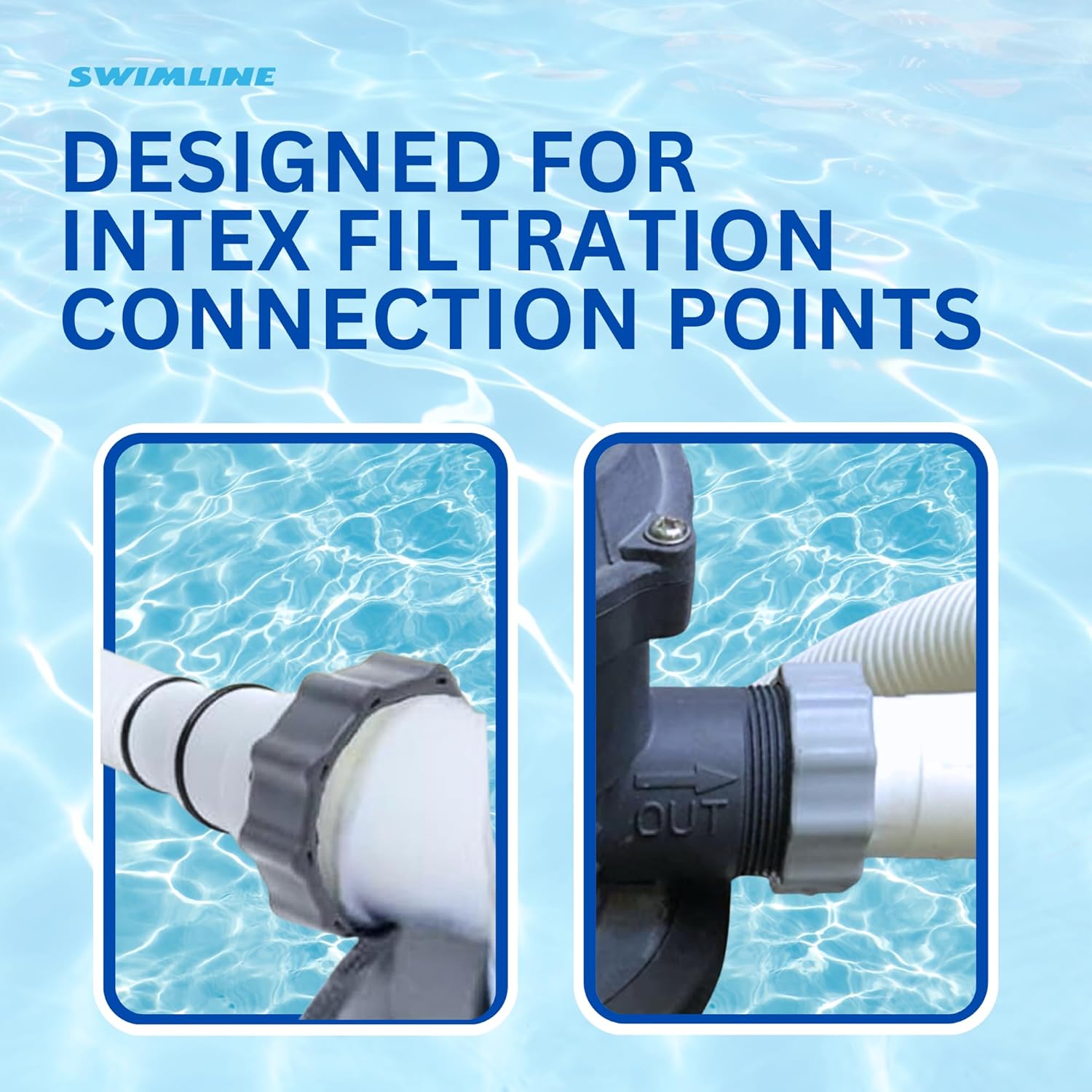 1.5" x 5' Threaded Connector Pool Hose for Intex, Best Way & Coleman Style Pools