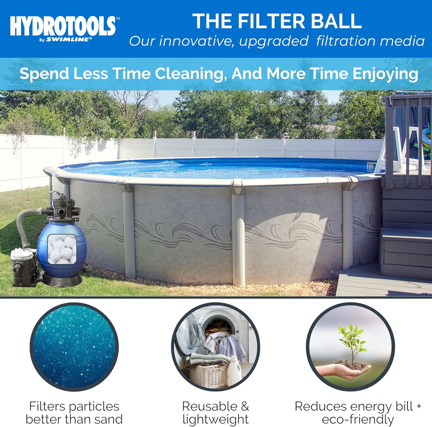 Pool Filter Media Balls, Alternative for Sand Filters