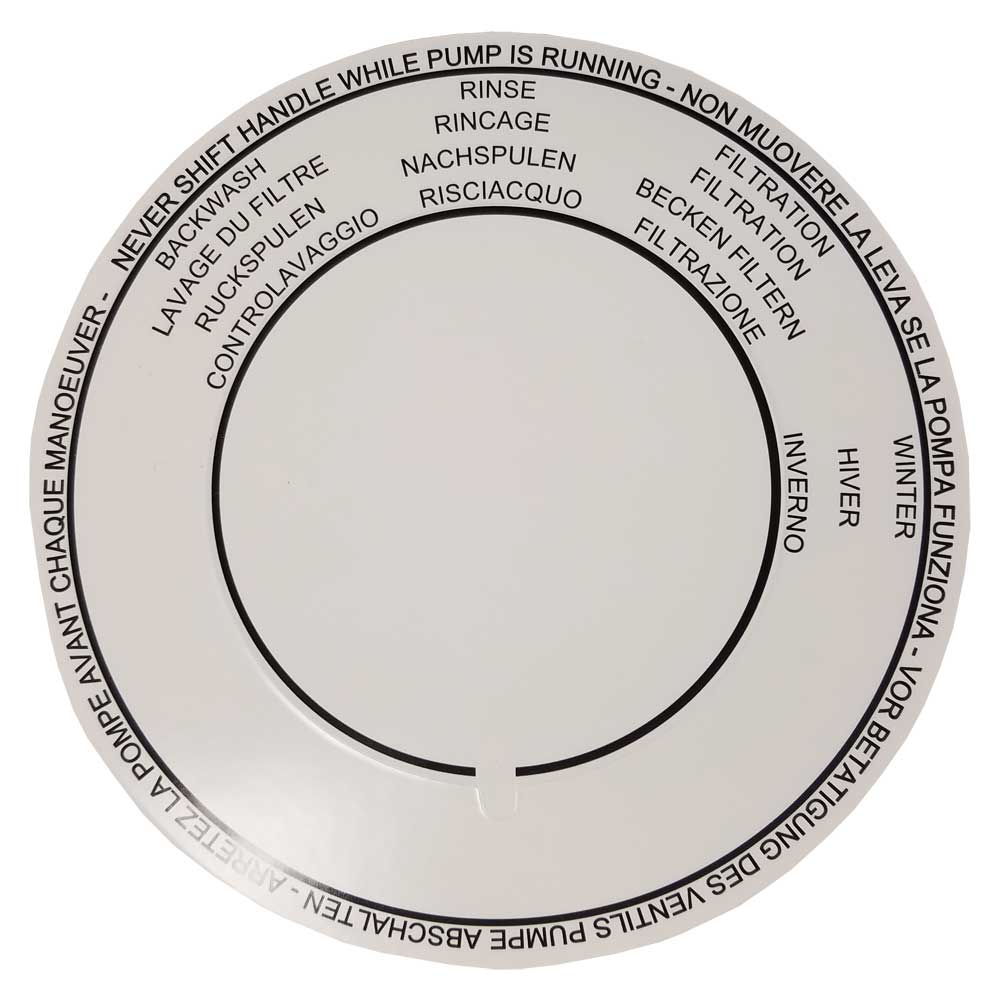 Hydrotools Four (4) Way Filter Valves Replacement Label