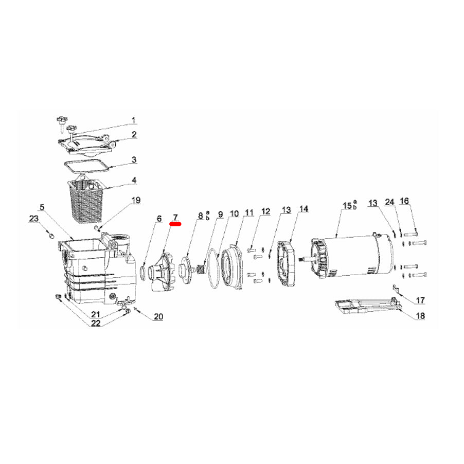 Part 75150DIFFUSER Diffuser Assembly for Model 75150 1.5 HP In Ground Pool Pump
