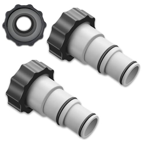 Soft Side Pool Threaded Hose Adapters for using 1.25" or 1.5" Hoses, Two Pack