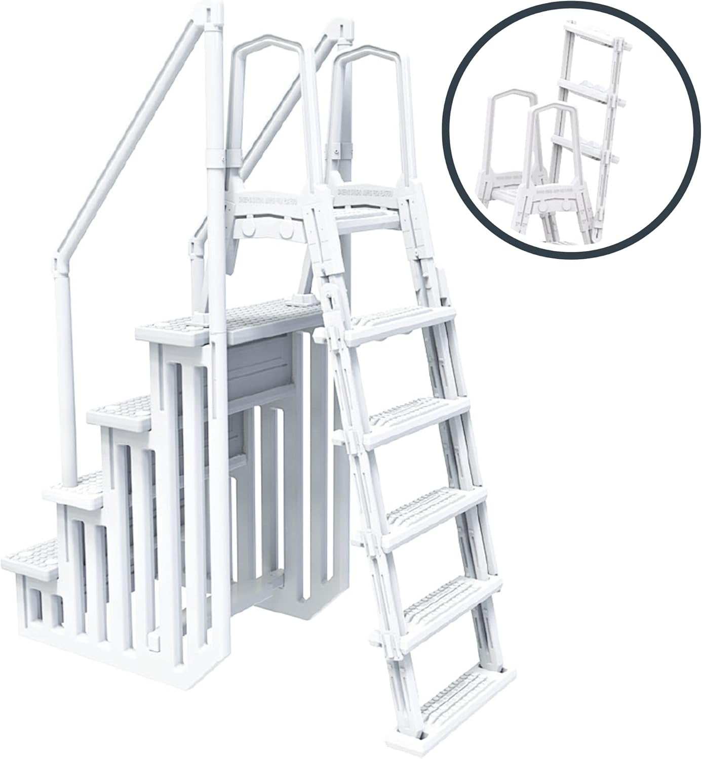 Model  87945 In-Pool Step & Ladder Combo - 48"-54"